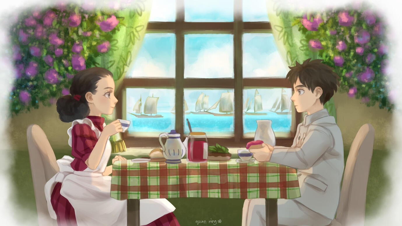 Scene redraw (The Boy and the Heron)